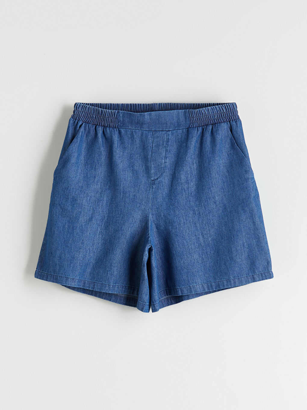 Elasticated Waist Women's Denim Shorts -S5RD66Z8-309