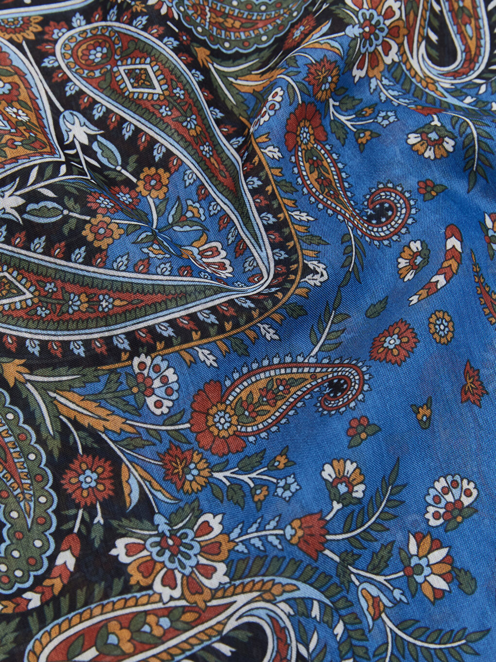 Lacivert Desenli Kadın Şal-2