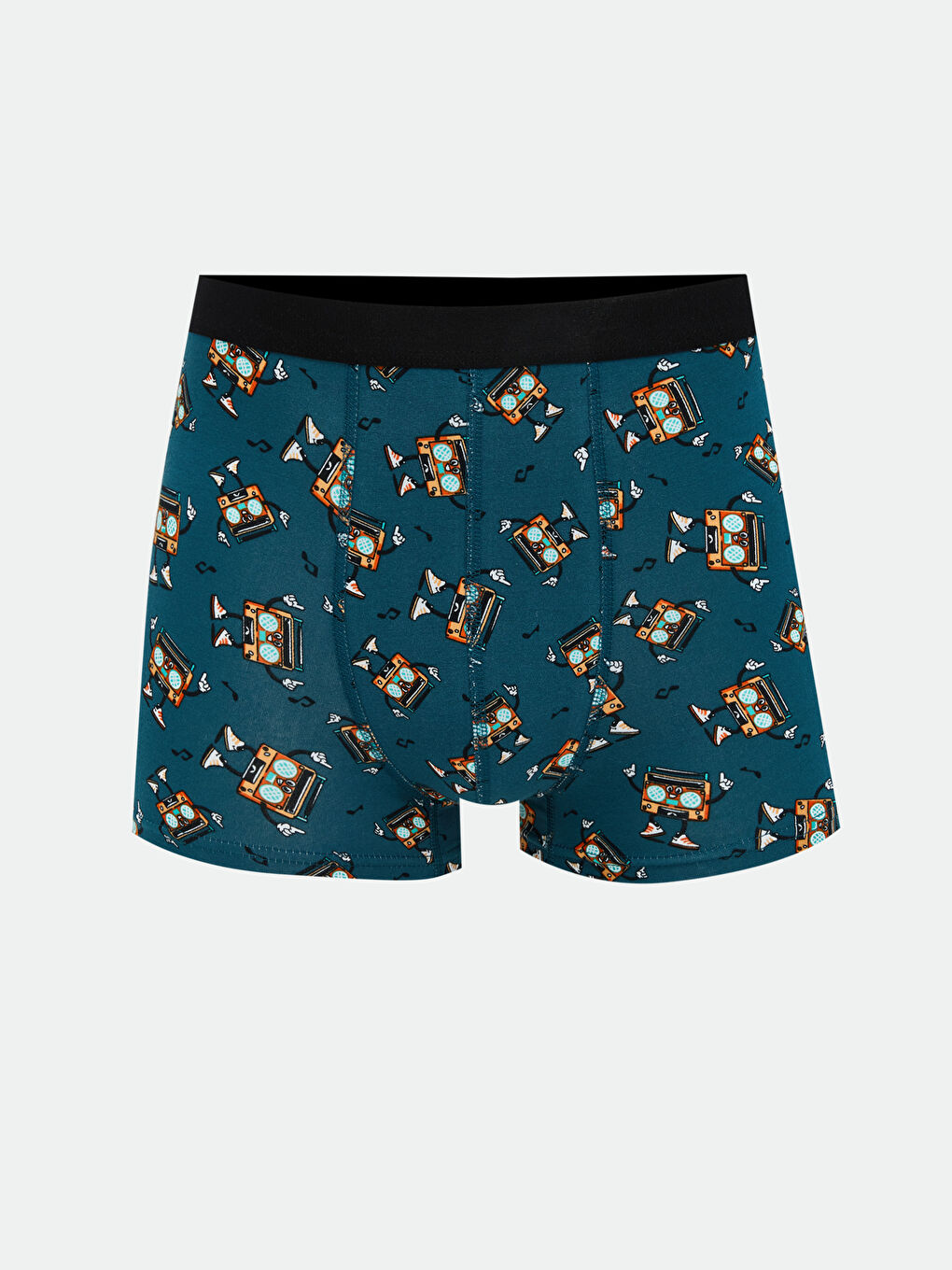 Yeşil Standart Kalıp Pamuklu Esnek Erkek Boxer 3'lü-1