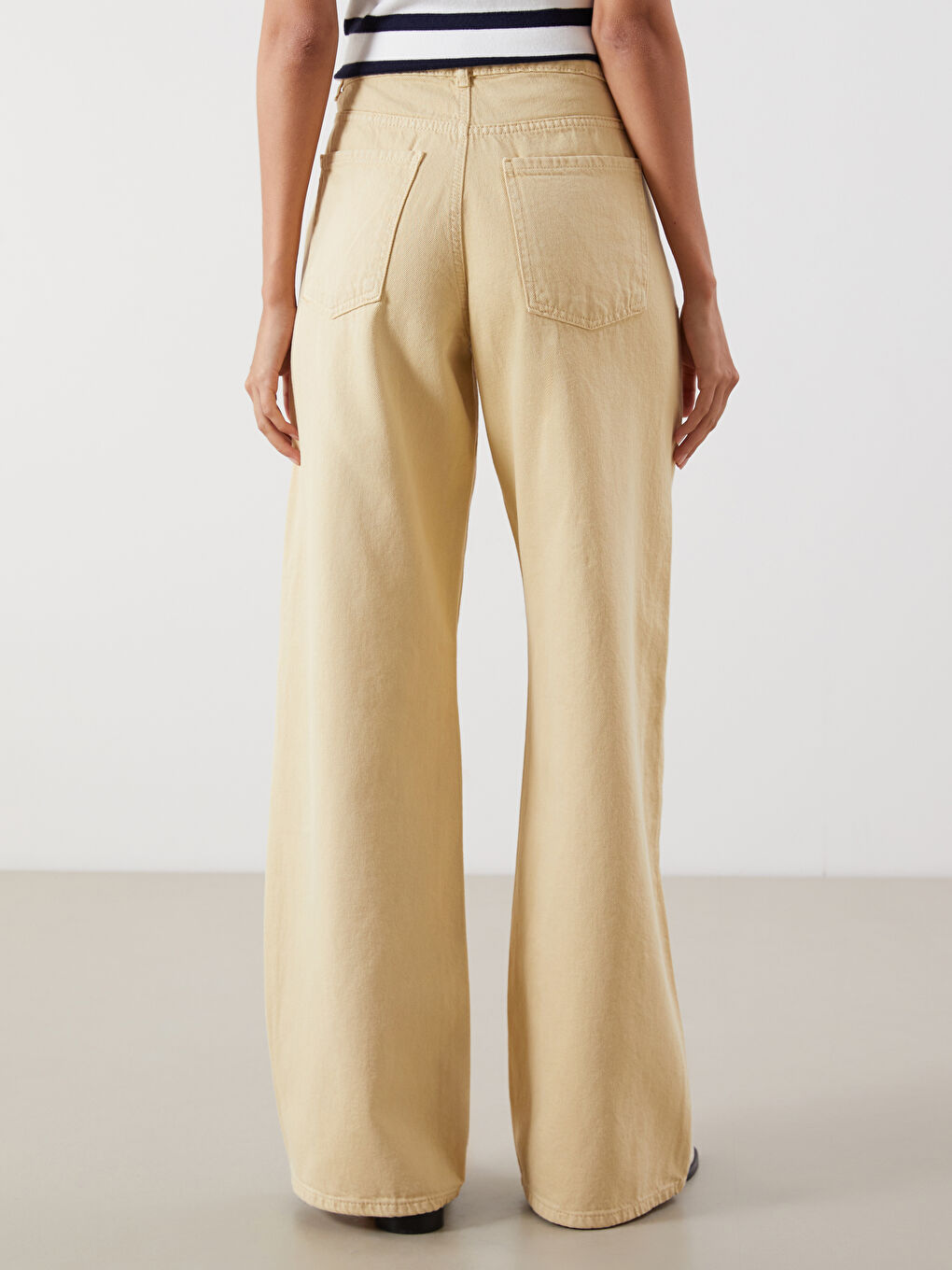 Yeşil Baggy Fit Kadın Jean Pantolon-3