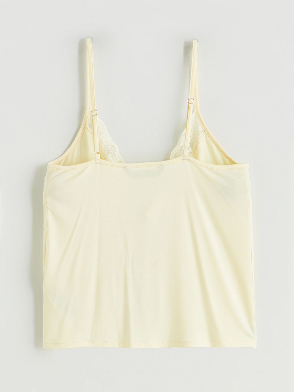 Sarı V Yaka Dantelli Kadın Şortlu Pijama Takımı-6