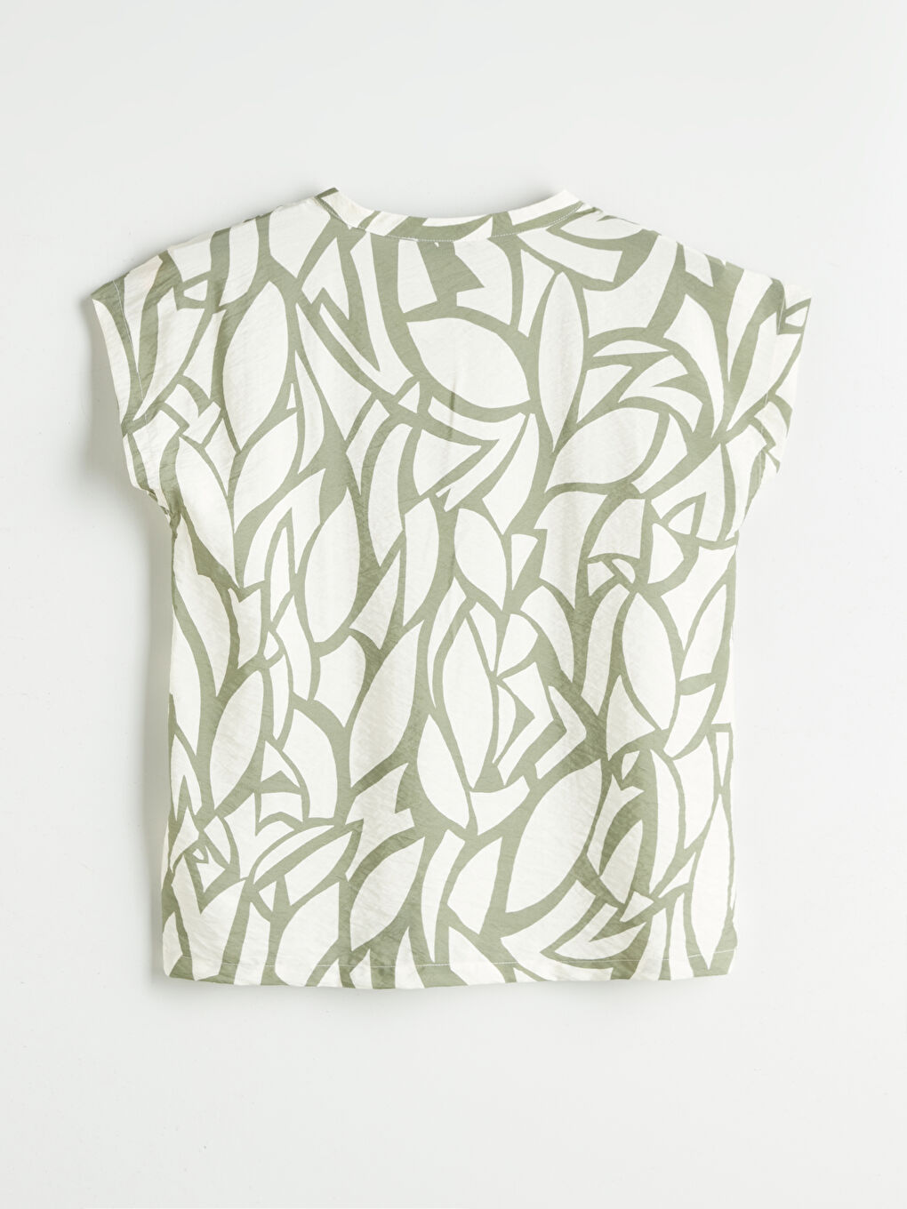 Notch Neck Patterned Blouse -S5RE32Z8-LRR