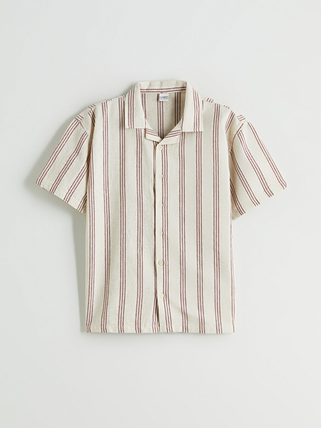 Striped Linen Blend Boys' Shirt -S5RE35Z4-LJE