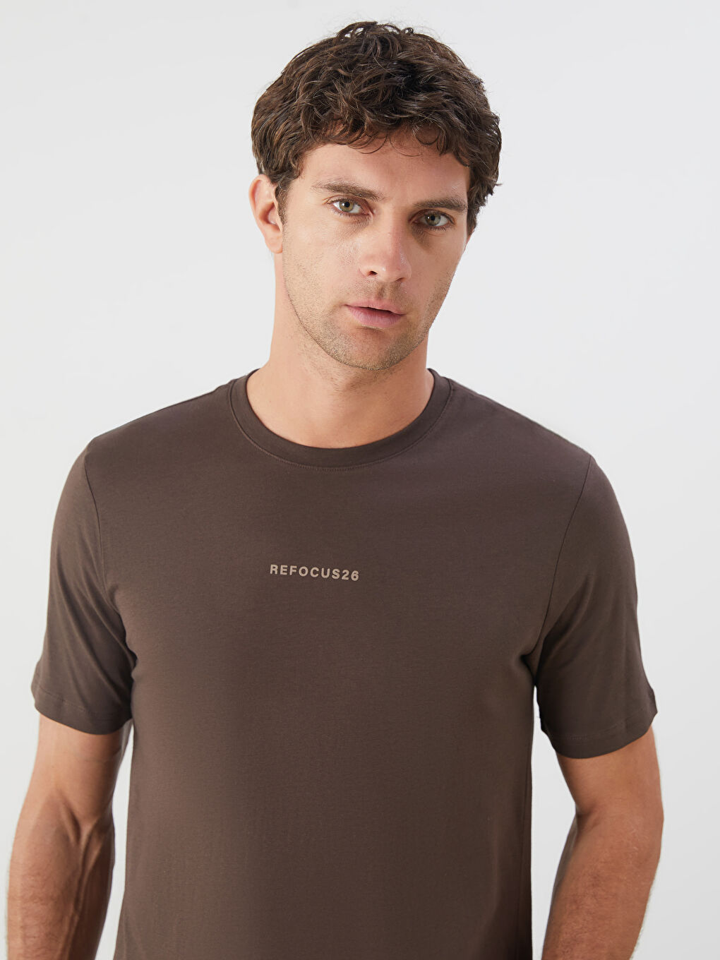 LCWAIKIKI Classic Crew Neck Short Sleeve Printed Combed Cotton Men's T-shirt -S5RE47Z8-ZD8