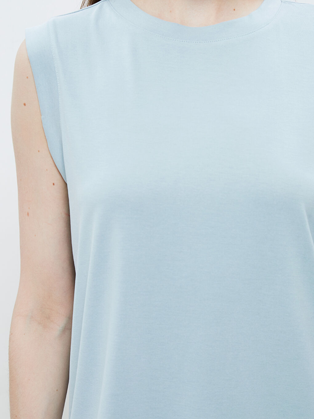 Mavi Bisiklet Yaka Modal Karışımlı Kadın Atlet-2