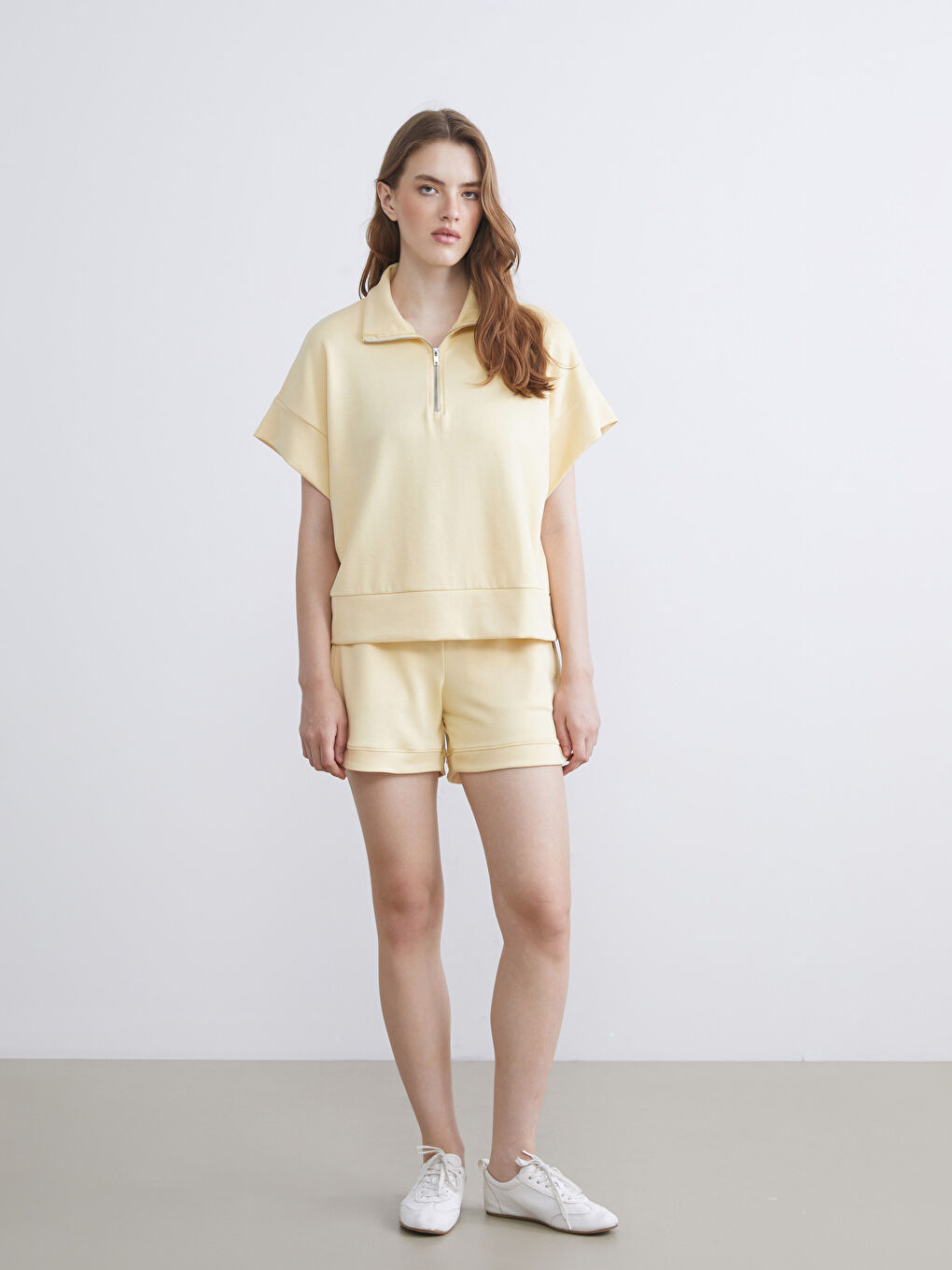 LCW Vision Funnel Neck Oversize Women's Sweatshirt -S5RE55Z8-FUN