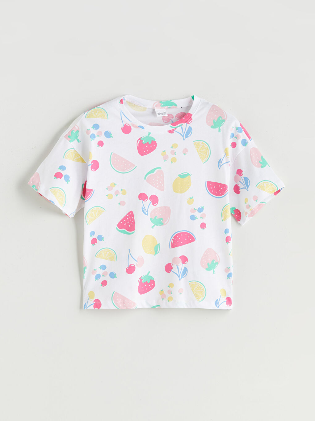 Crew Neck Girls' Shortie Pyjama Set -S5RE57Z4-LRA