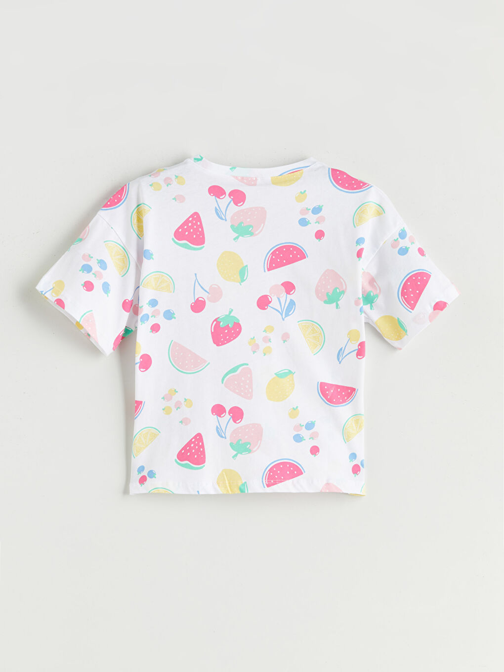 Crew Neck Girls' Shortie Pyjama Set -S5RE57Z4-LRA