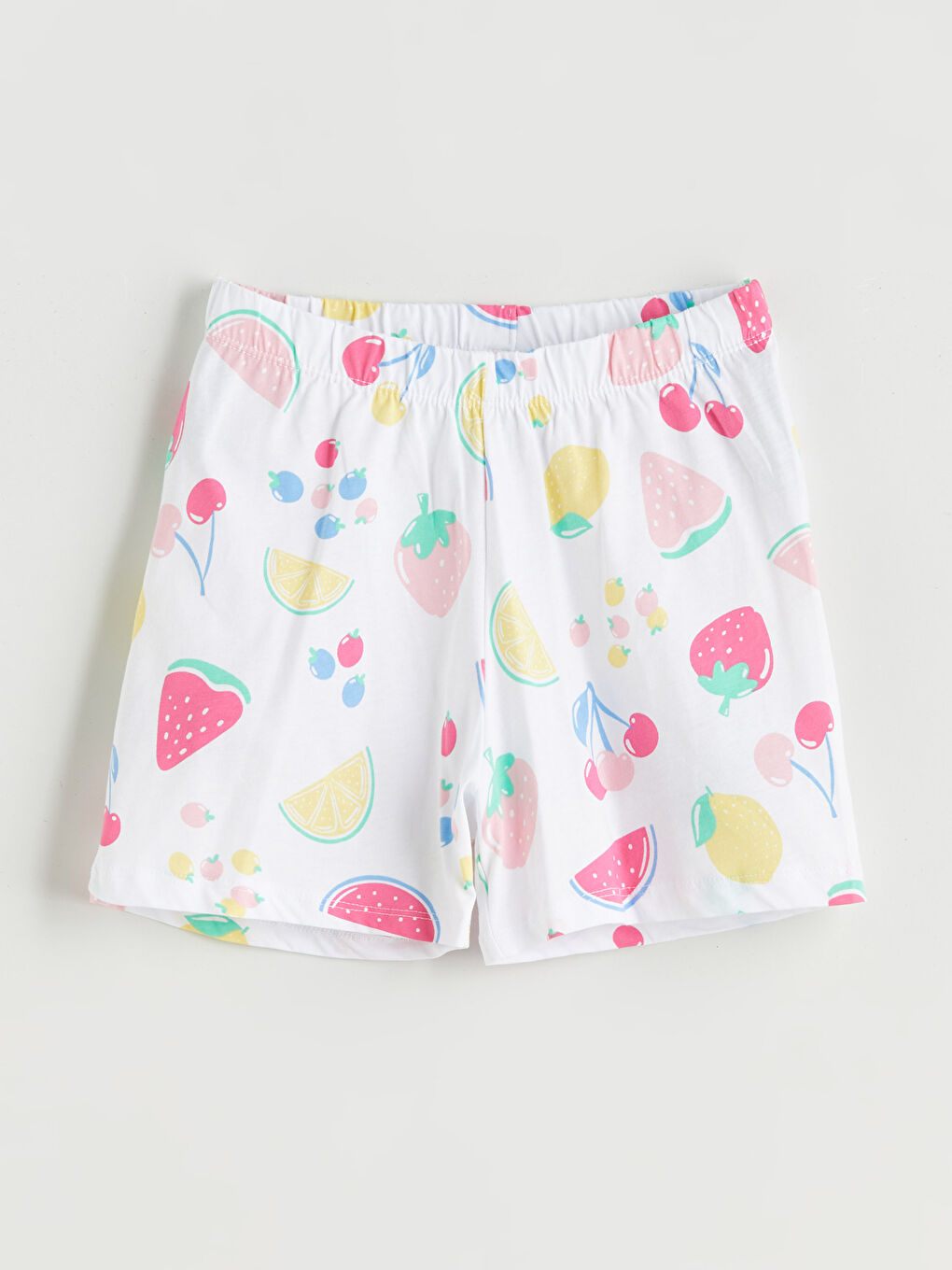 Crew Neck Girls' Shortie Pyjama Set -S5RE57Z4-LRA