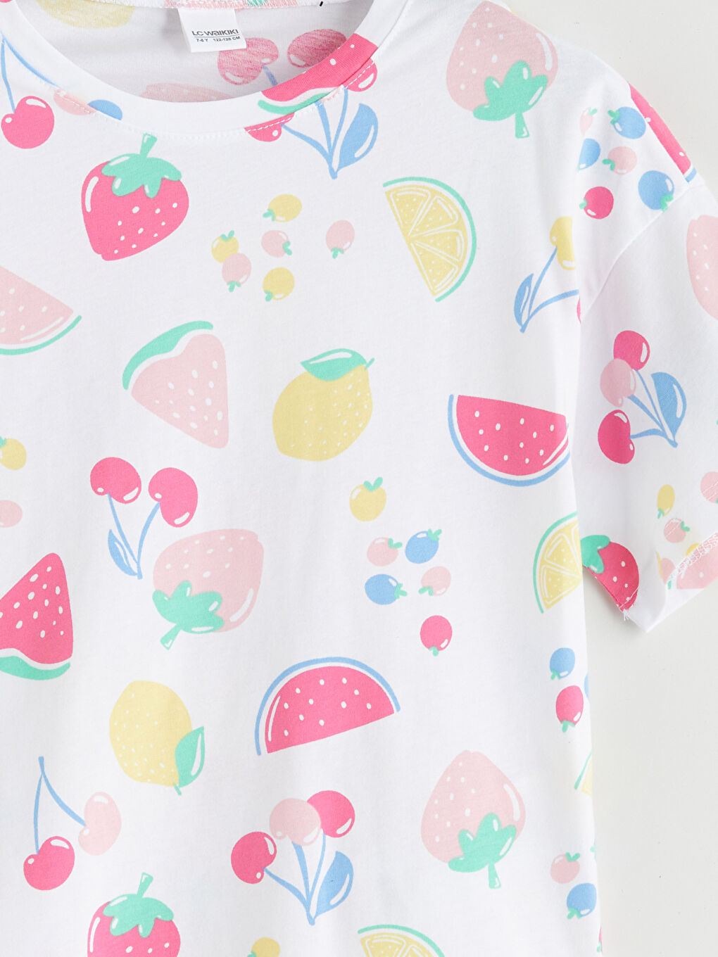 Crew Neck Girls' Shortie Pyjama Set -S5RE57Z4-LRA
