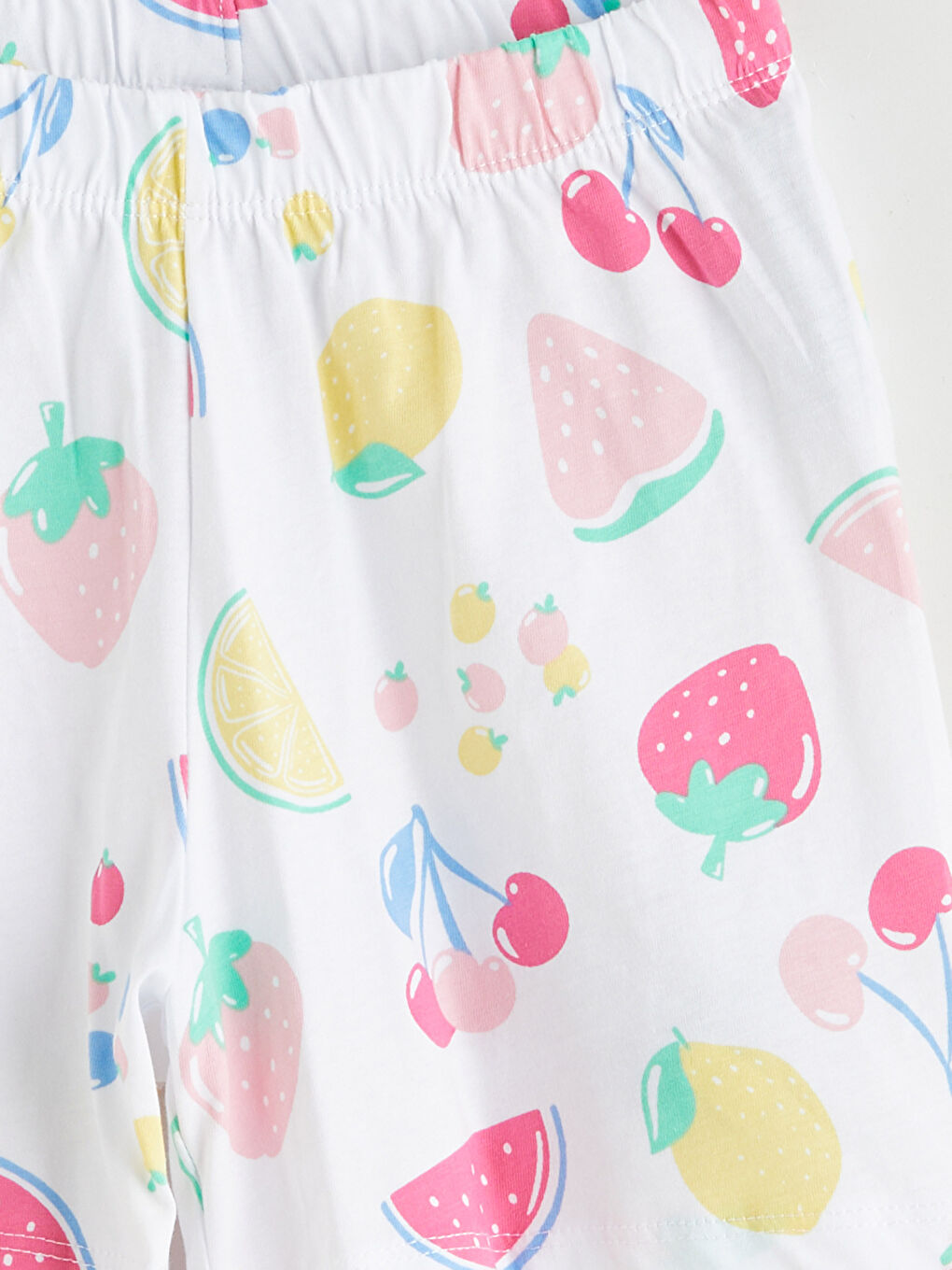 Crew Neck Girls' Shortie Pyjama Set -S5RE57Z4-LRA