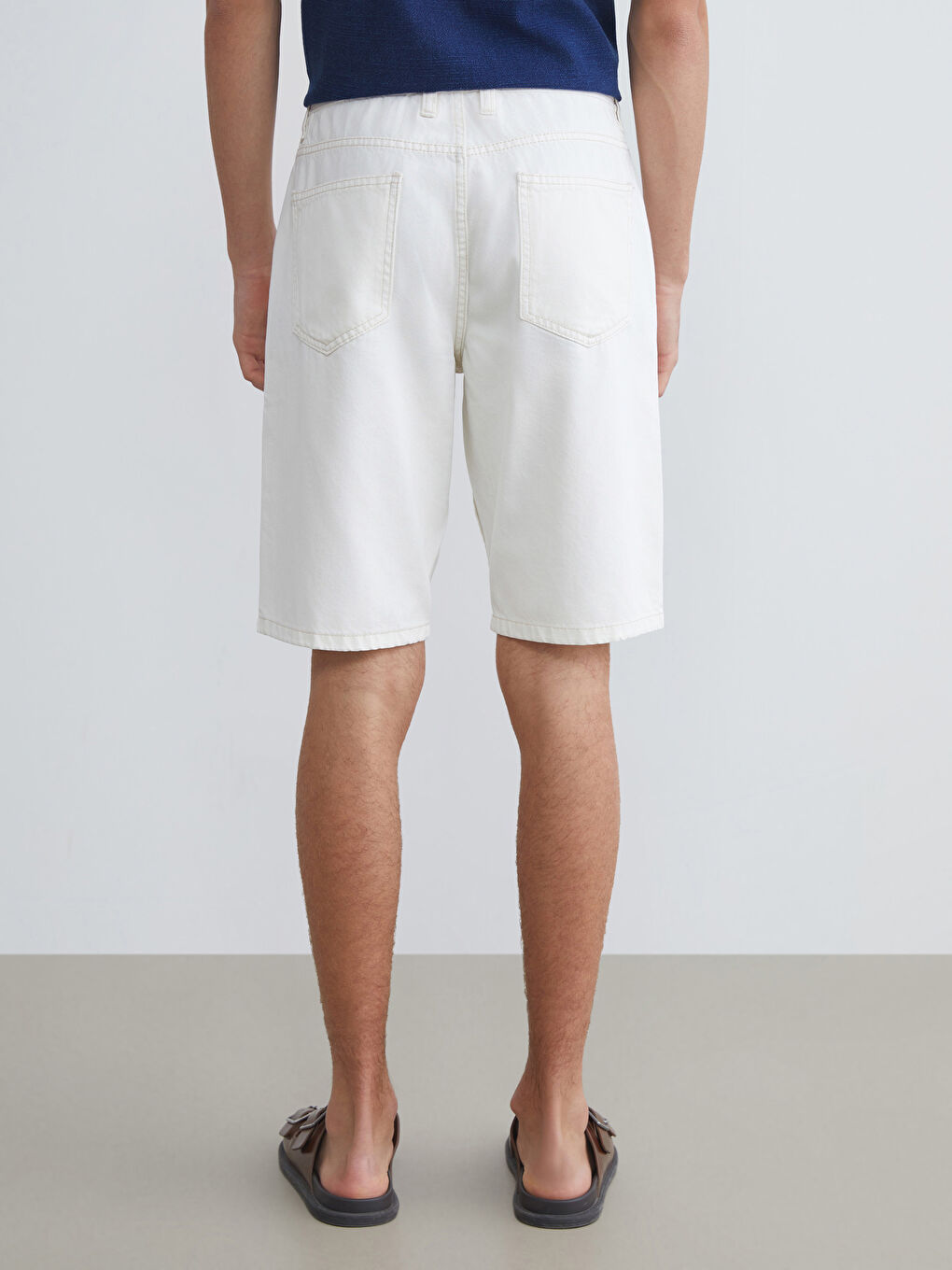 LCW Jeans Standard Fit Men's Denim Shorts -S5RE67Z8-DBD