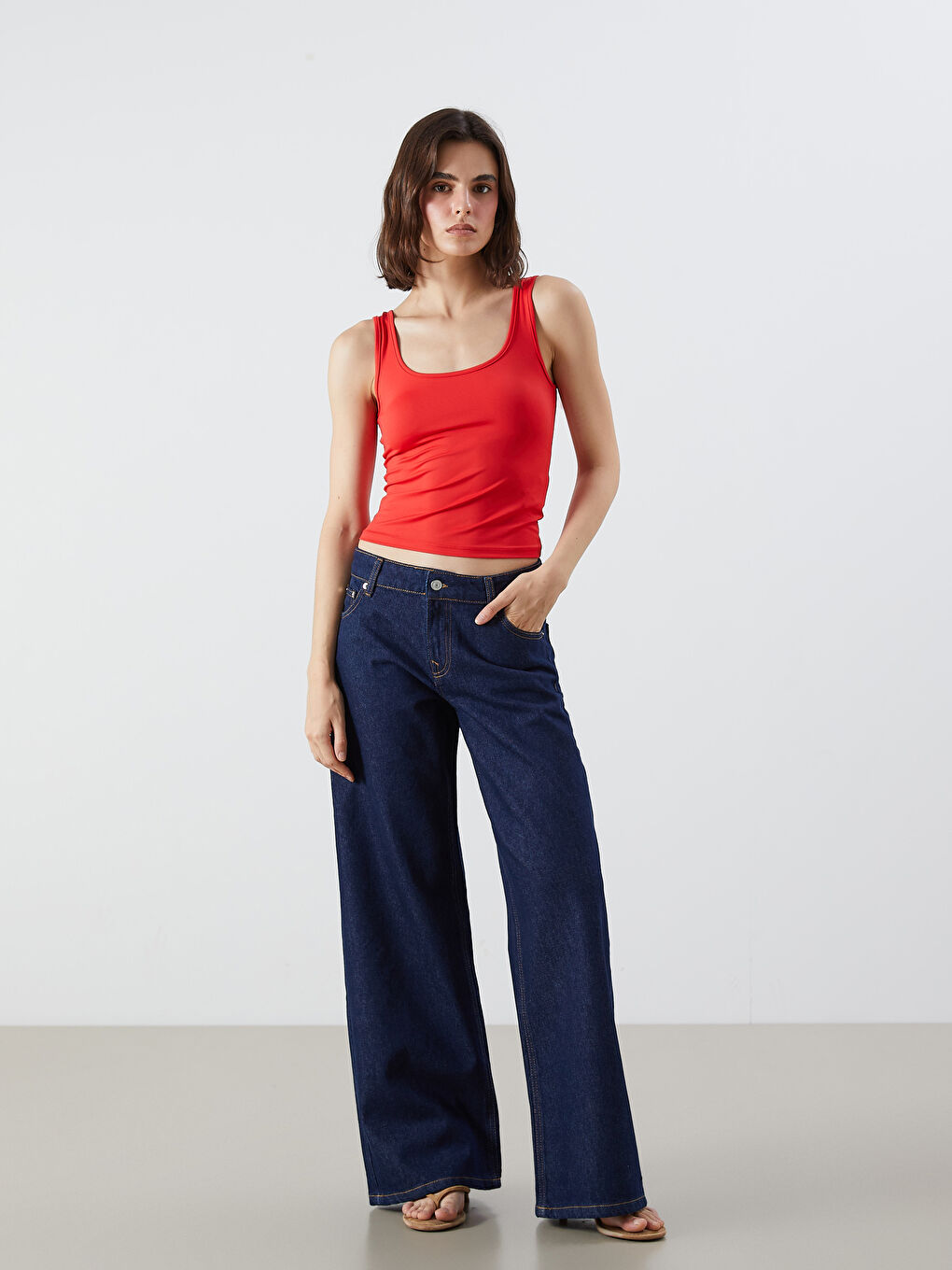 Jean Jambe Large pour Femmes
