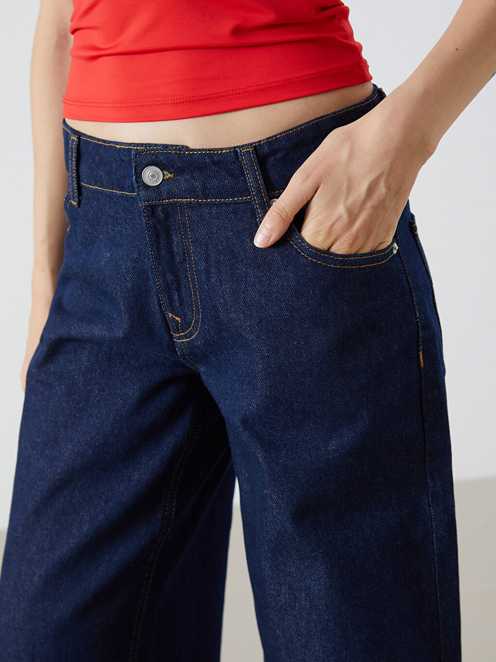 Jean Jambe Large pour Femmes-2