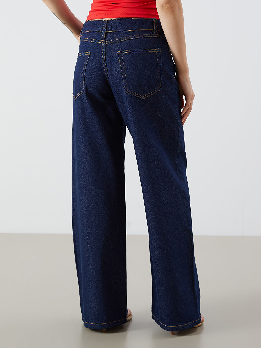Jean Jambe Large pour Femmes-3