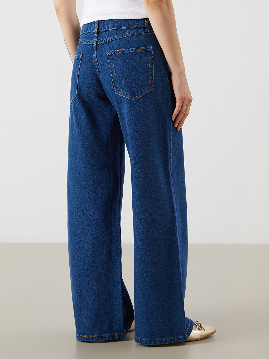 Jean Jambe Large pour Femmes-3