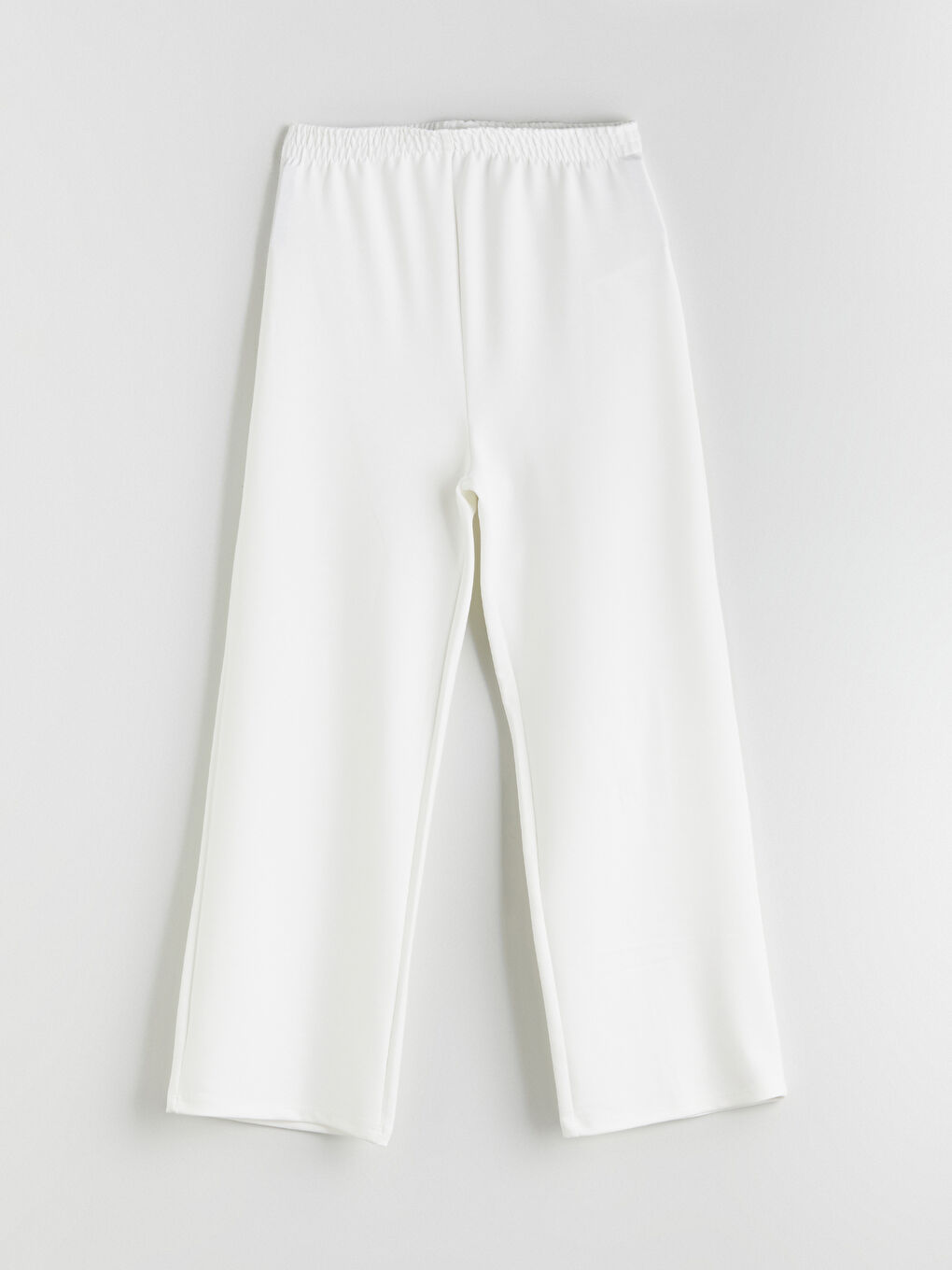 Ekru Beli Lastikli Kız Çocuk Soft Touch Eşofman Altı