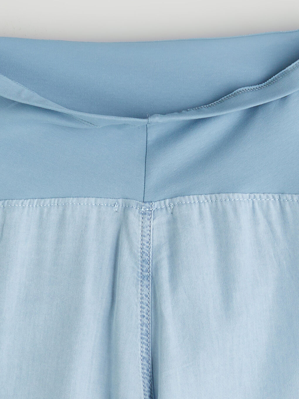 Ішке арналған панельді кең балақ жүктілік джинсы-5