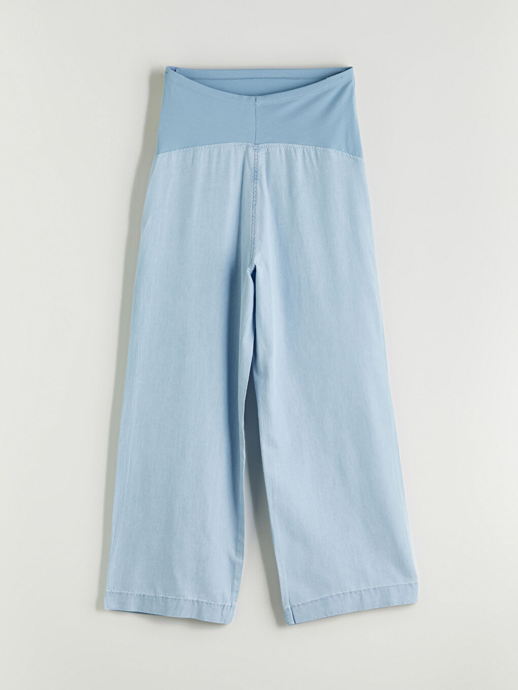 Ішке арналған панельді кең балақ жүктілік джинсы-6