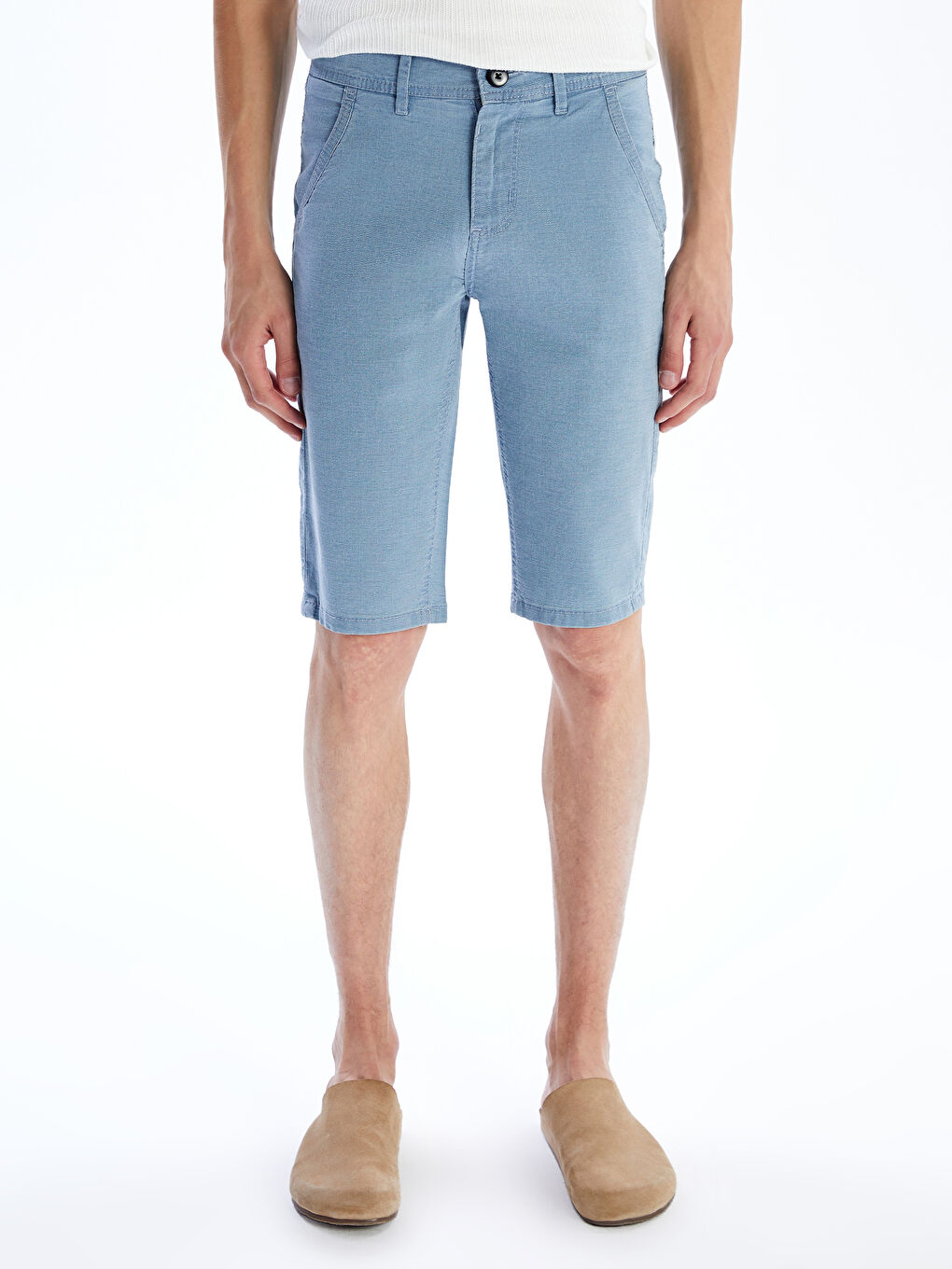 LCW Jeans Къси дънкови панталони за мъже с тънка кройка -S5RE97Z8-311