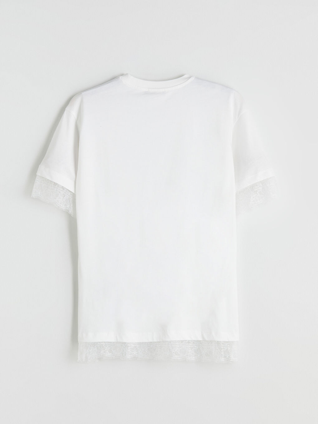 LCW Comfort Crew Neck Lace Detail Women's T-Shirt -S5RE99Z8-Q6K