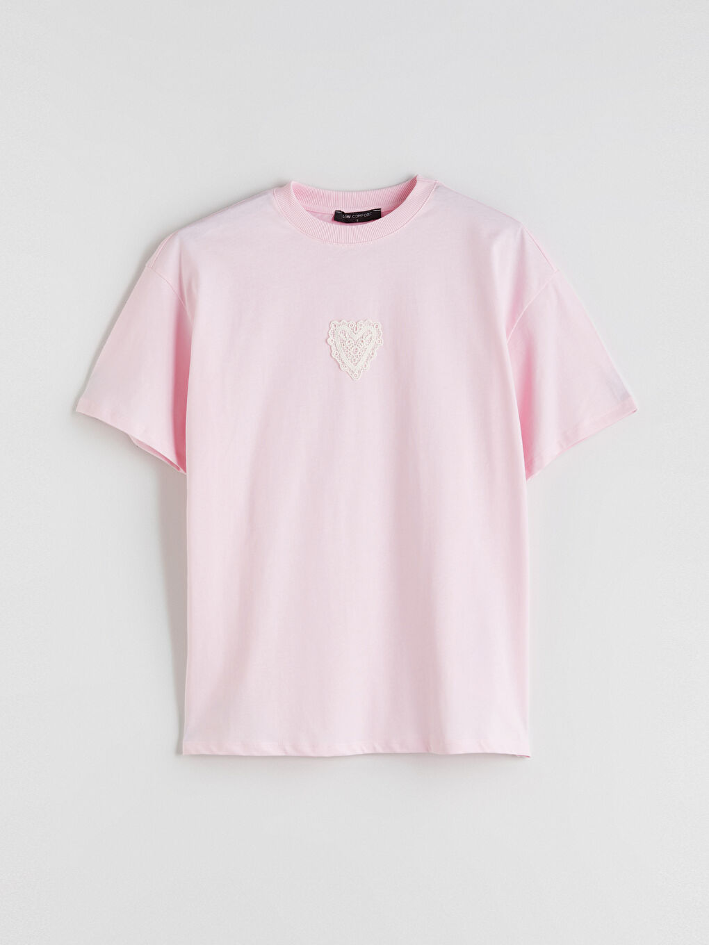 LCW Comfort Crew Neck Embroidered Women's T-Shirt -S5RF12Z8-FXC