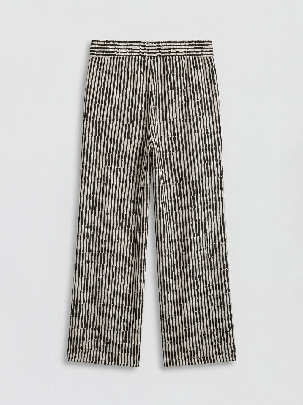 Elastic Waist Patterned Women's Trousers-6