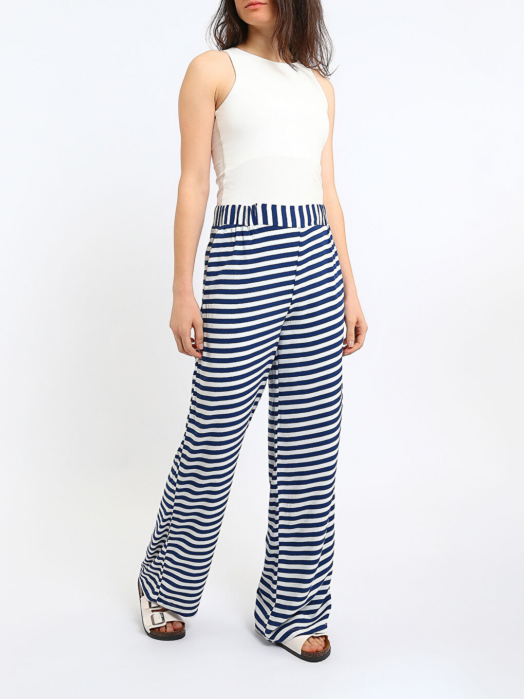 Elasticated Waist Patterned Women's Trousers