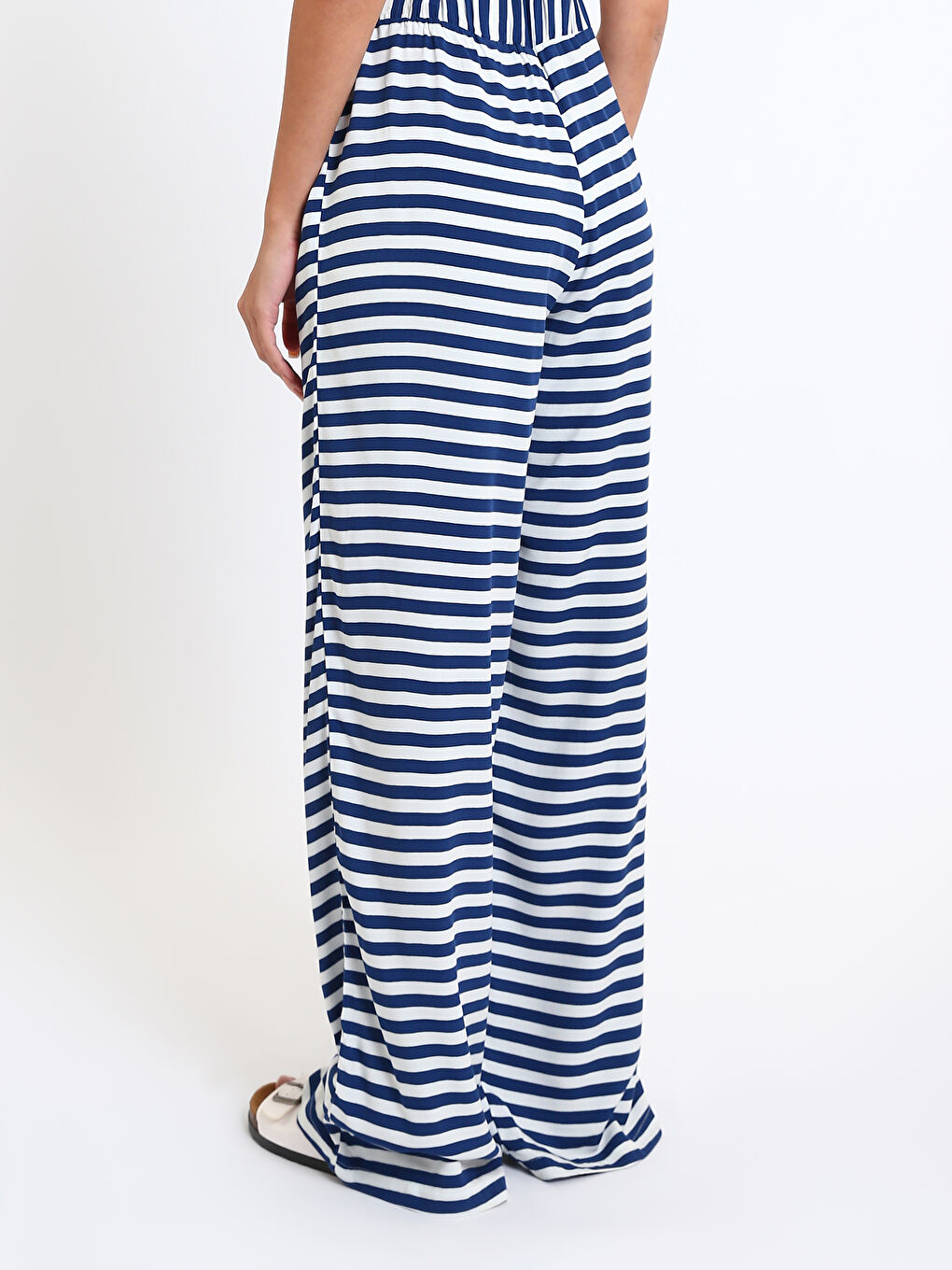 Elasticated Waist Patterned Women's Trousers-4