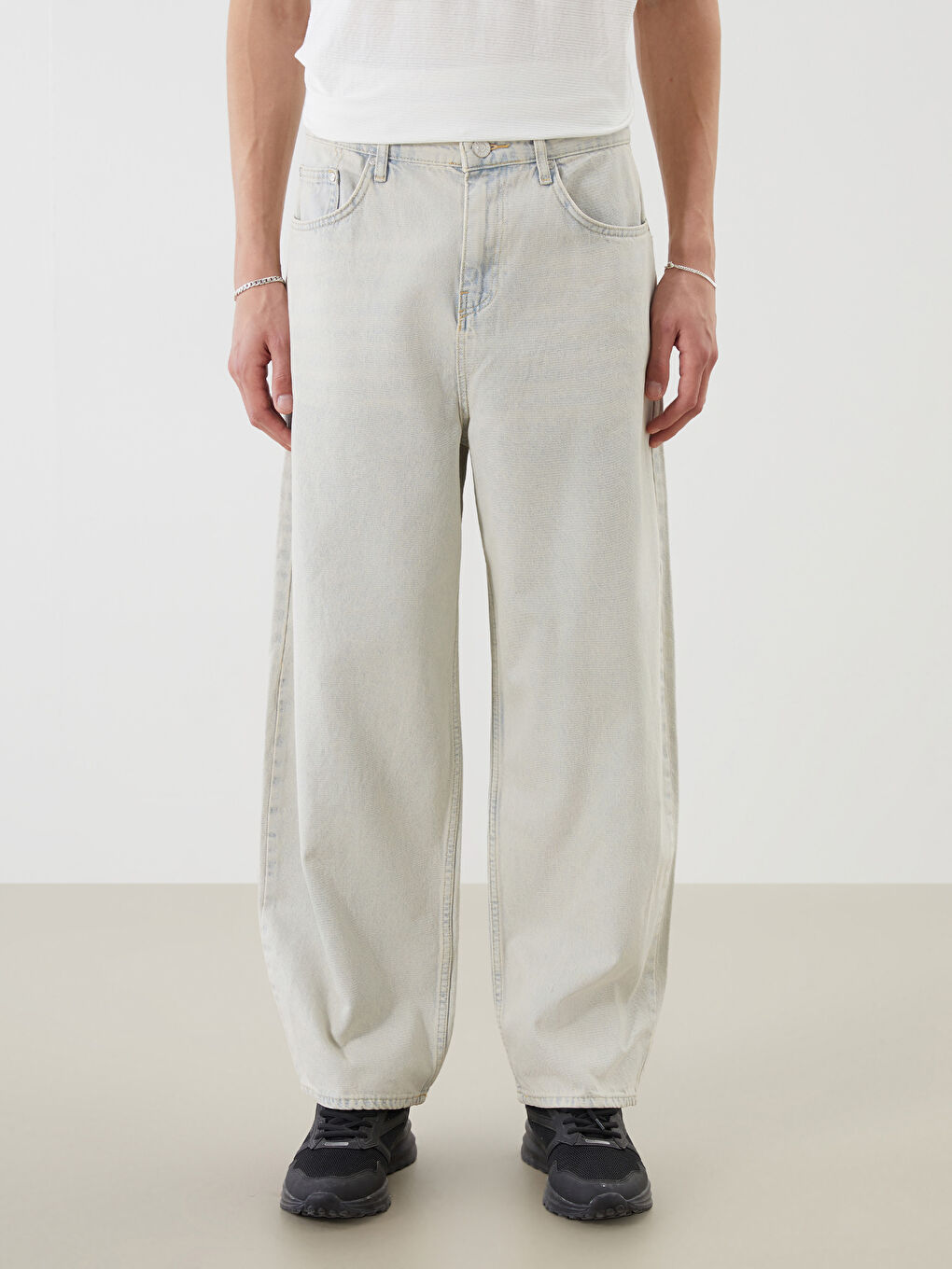 İndigo Loose Fit Erkek Jean Pantolon-1