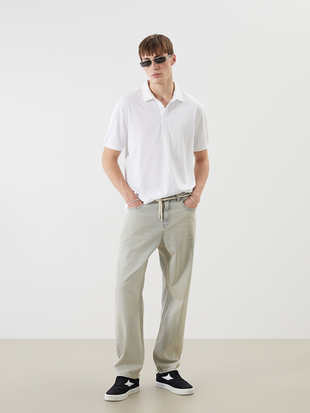 بنطال جينز رجالي فضفاض