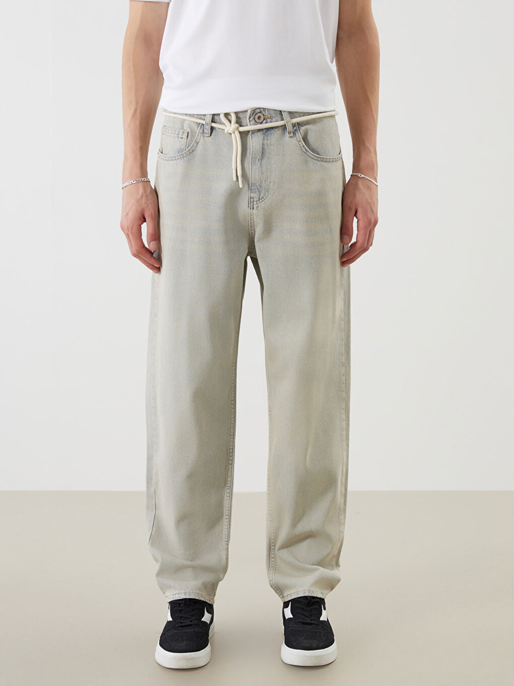 بنطال جينز رجالي فضفاض-1