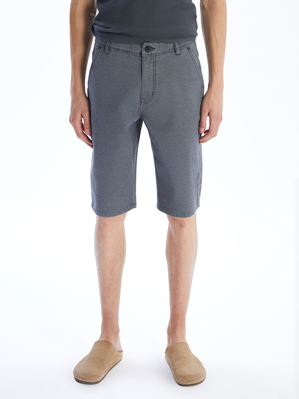 شورت جينز رجالي بقصة عادية-1