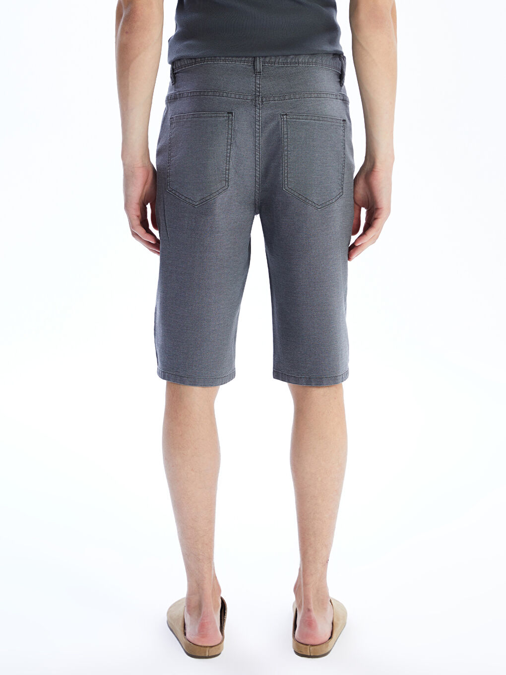 شورت جينز رجالي بقصة عادية-3