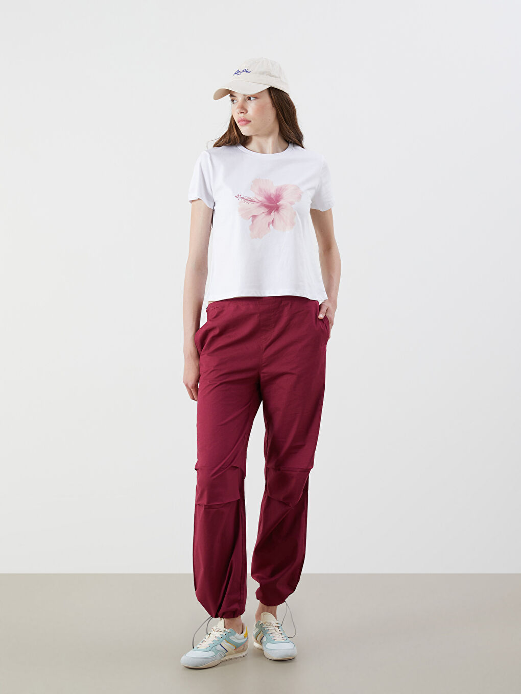 XSIDE Crew Neck Floral Printed Women's T-Shirt -S5RF37Z8-Q6K