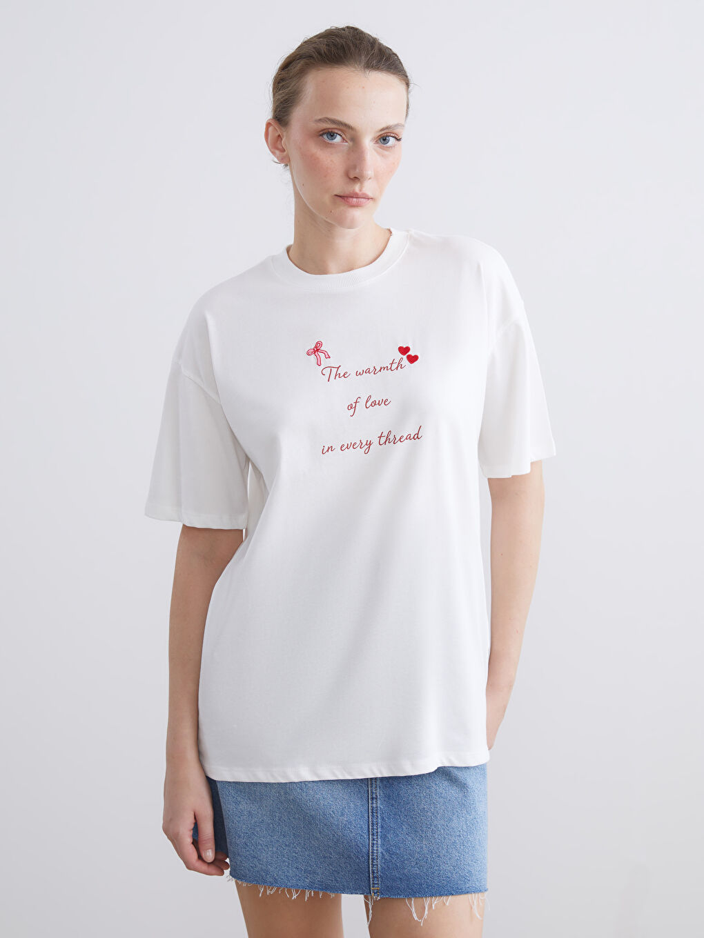 Crew Neck Printed Women's T-Shirt