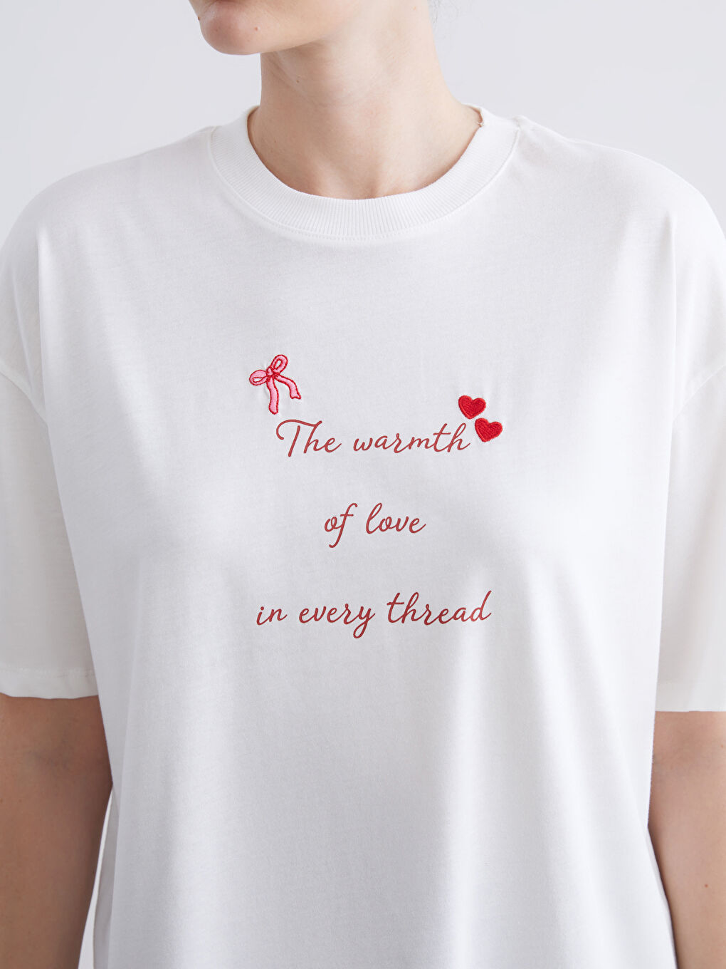 Crew Neck Printed Women's T-Shirt-2