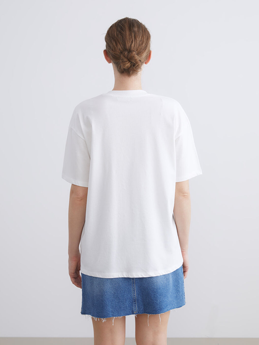 Crew Neck Printed Women's T-Shirt-3