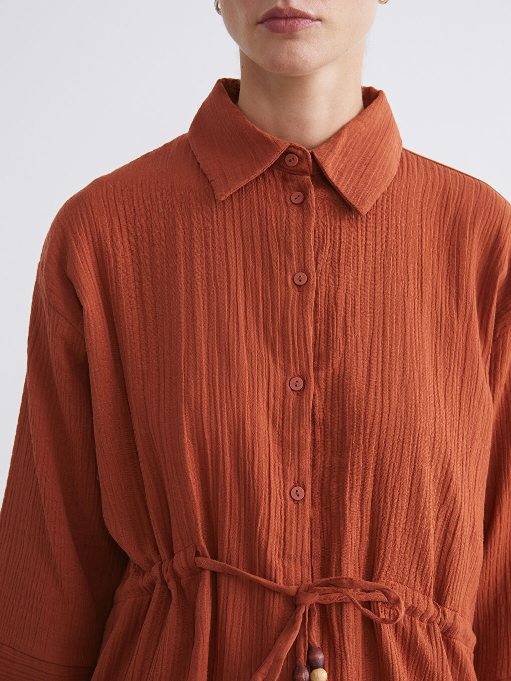 LCWAIKIKI Classic Woman ORANGE Shirt -S5RF49Z8-H7J