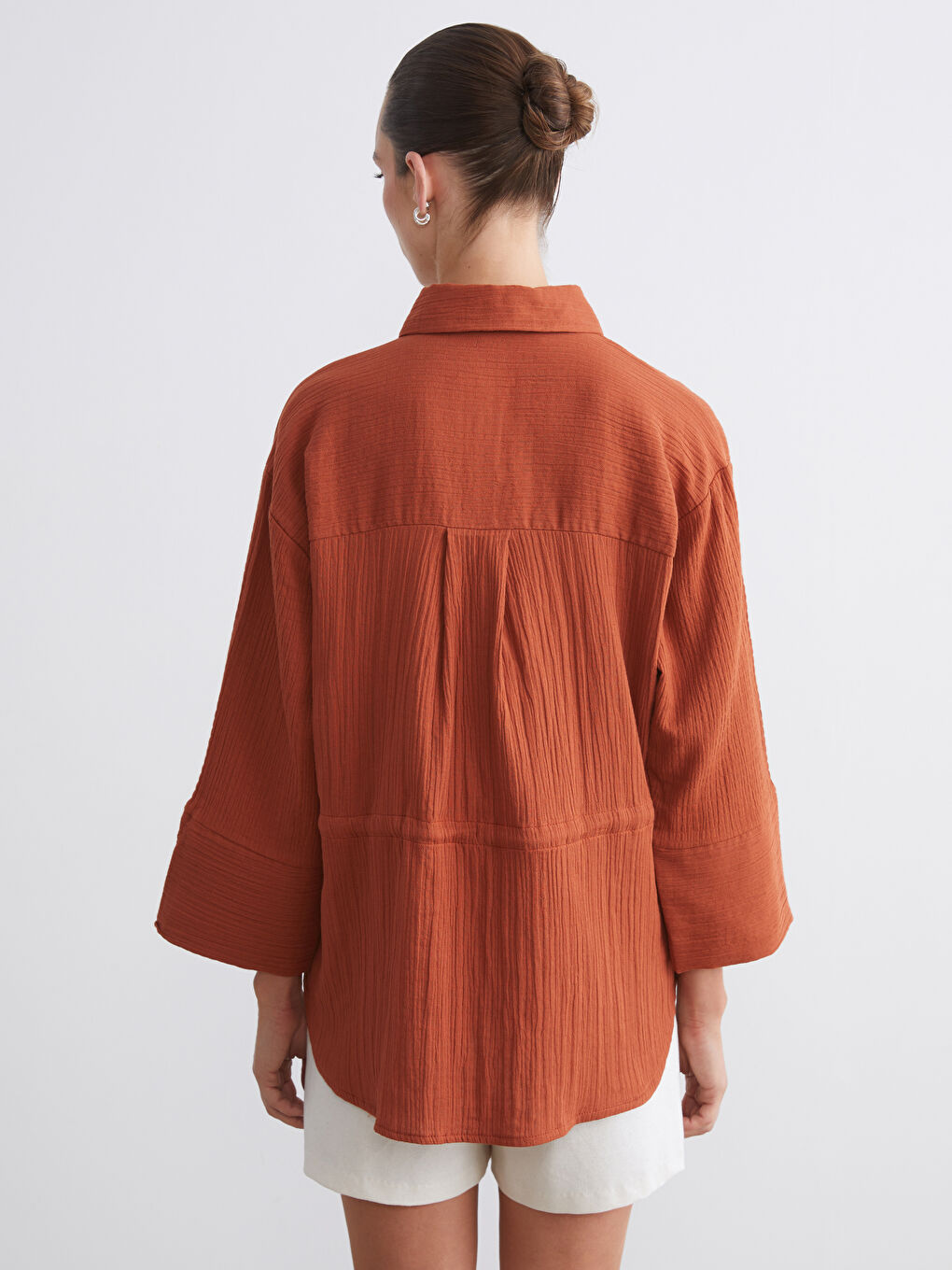 LCWAIKIKI Classic Woman ORANGE Shirt -S5RF49Z8-H7J