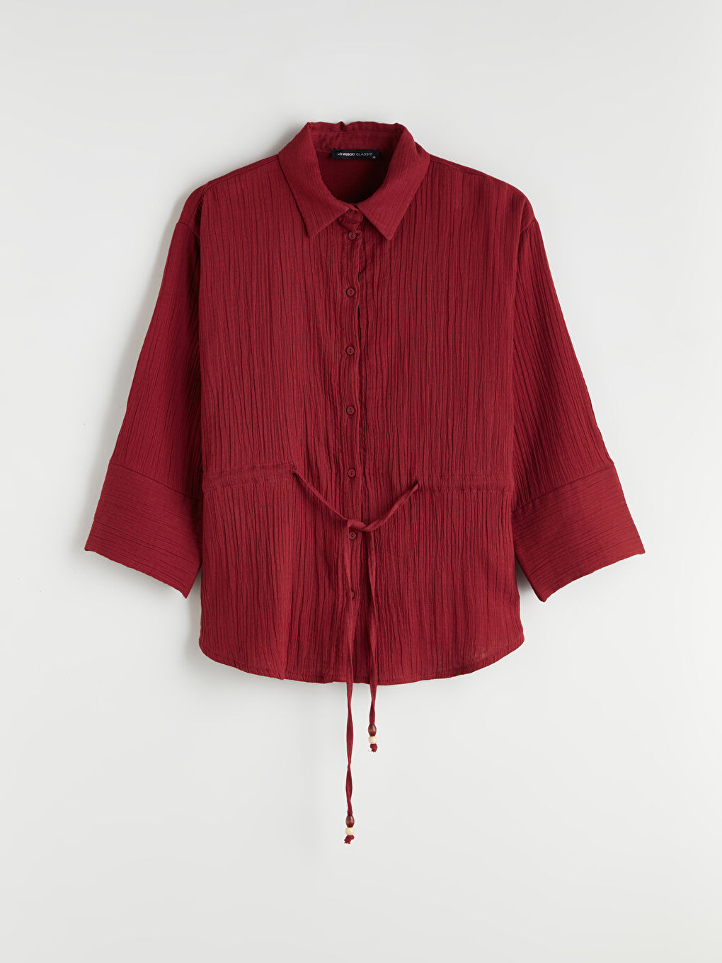 LCWAIKIKI Classic Woman BORDEAUX Shirt -S5RF49Z8-HMS