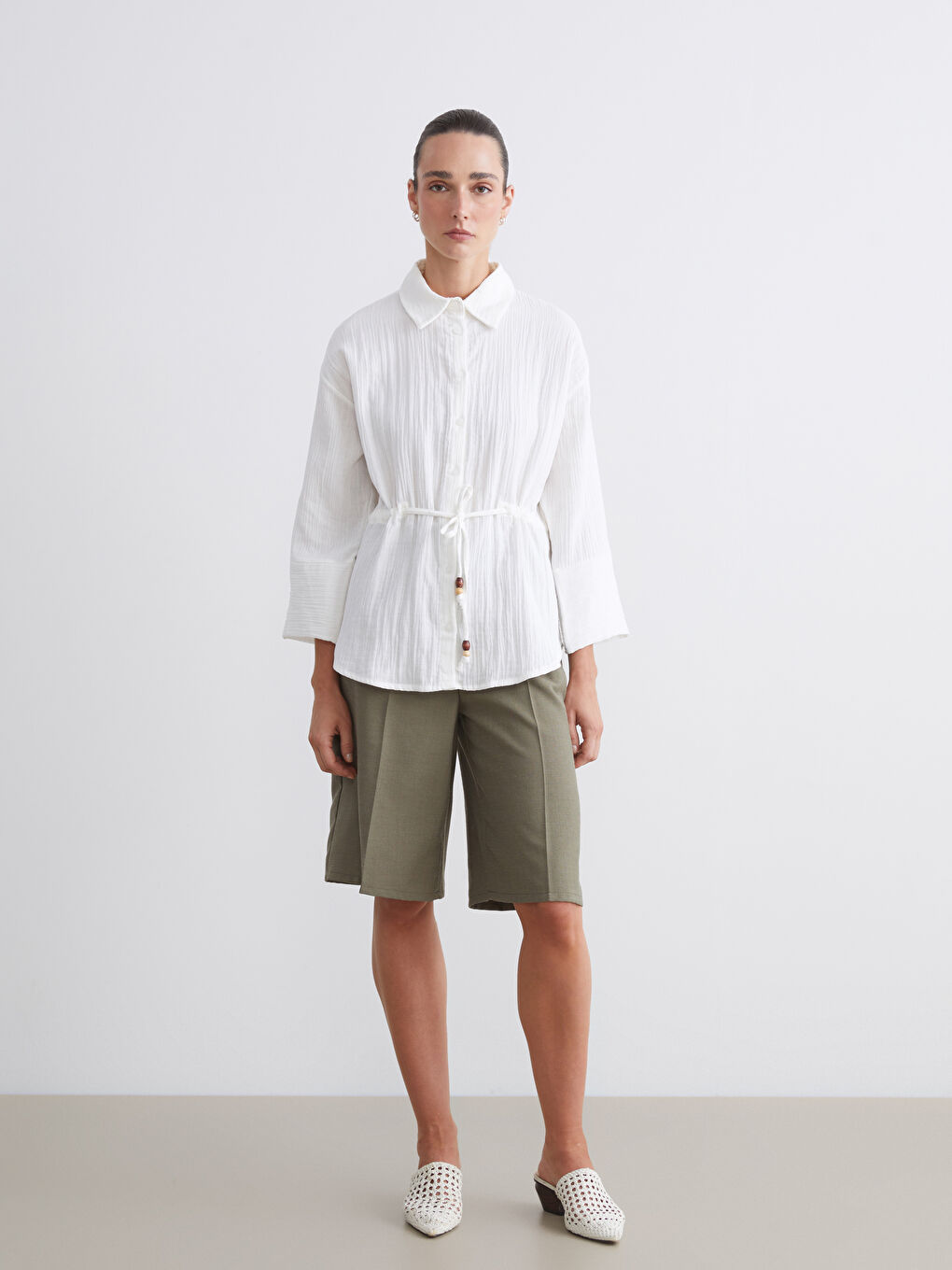 LCWAIKIKI Classic Woman WHITE Shirt -S5RF49Z8-Q6K