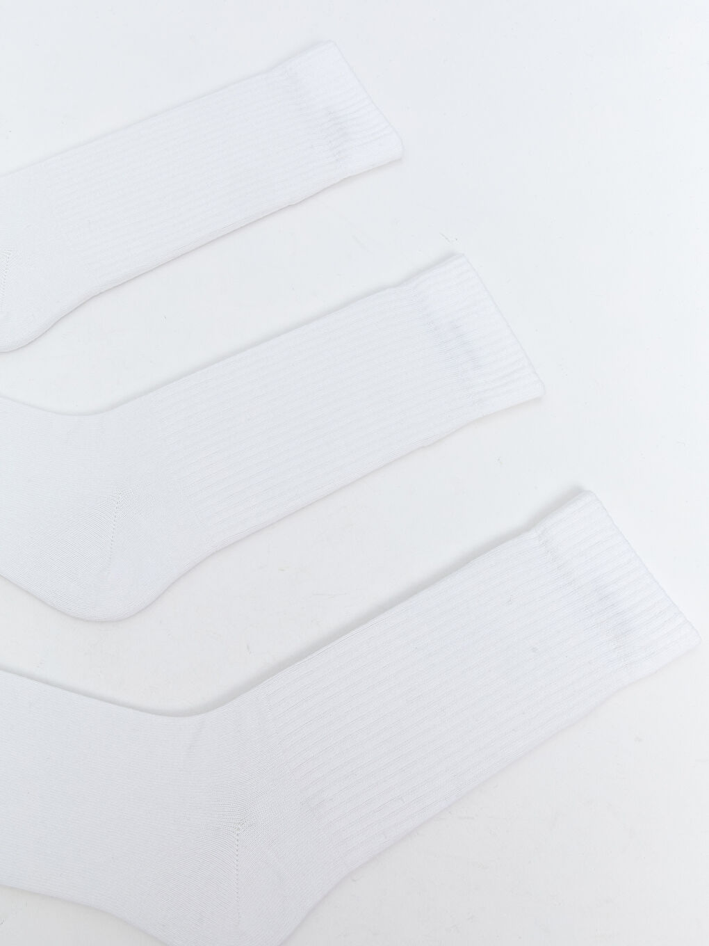 Beyaz Erkek Soket Çorap 3'lü-1