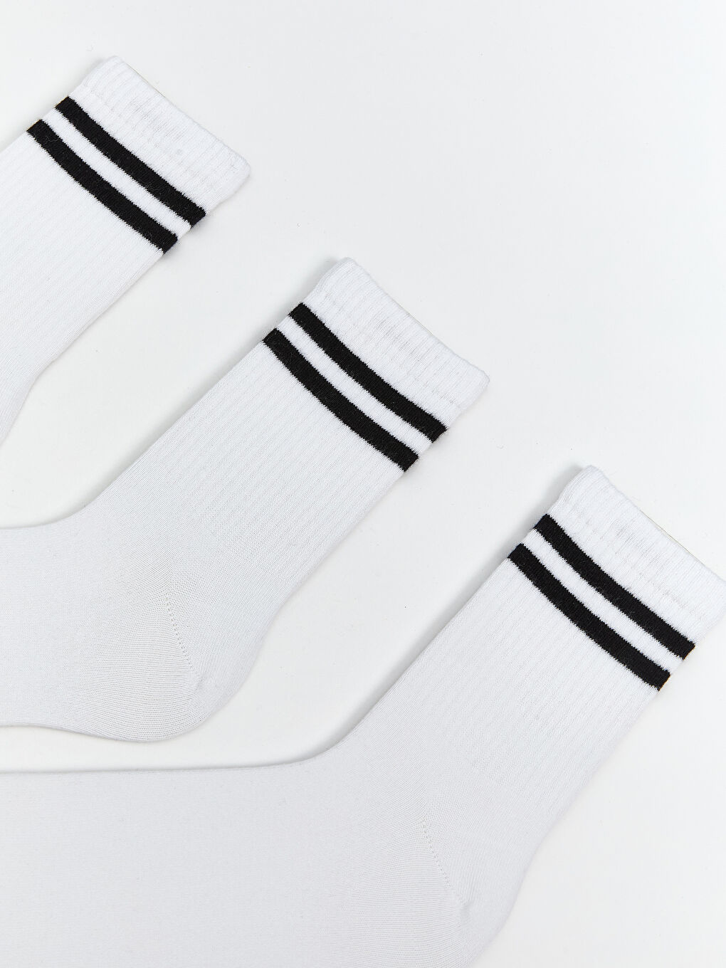 LCW ACCESSORIES جورابە خەتخەتی بۆ پیاوان - قۆنچەی پێ - ٣ دانە -S5RF53Z8-J5E