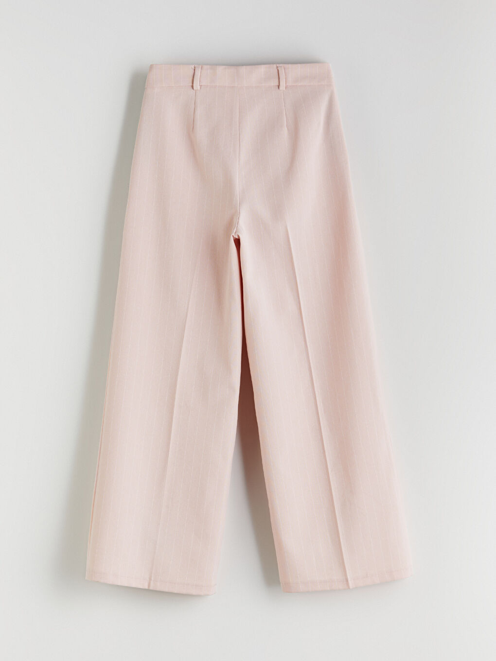 Bej Wideleg Kız Çocuk Pileli Pantolon-4