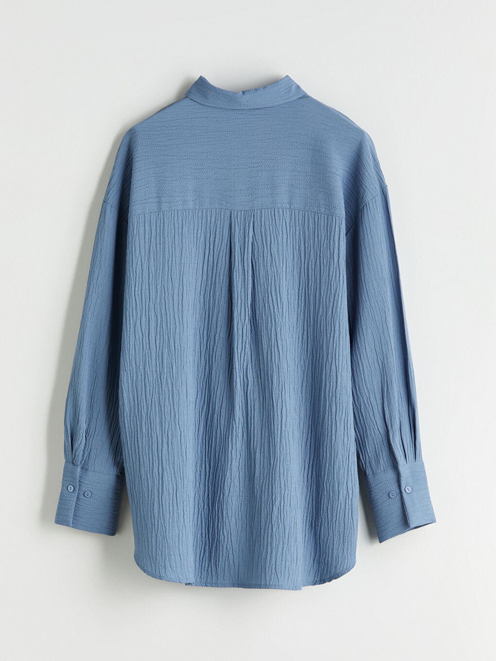 Textured Oversize Women's Shirt -S5RF64Z8-1JX