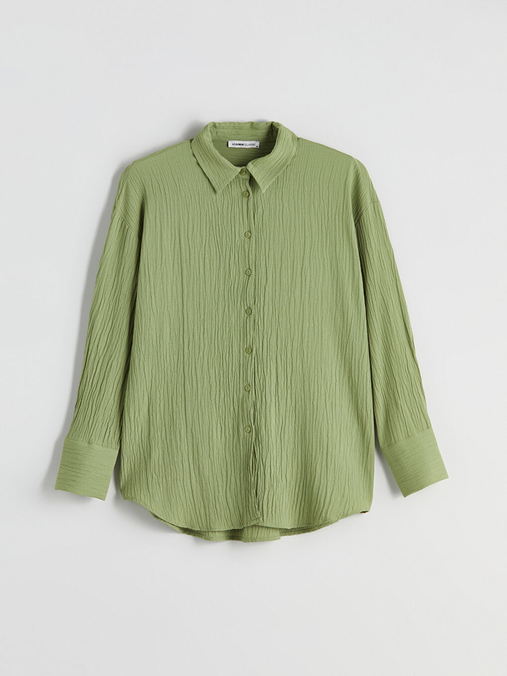 LCWAIKIKI Classic Textured Oversize Women's Shirt -S5RF64Z8-92D