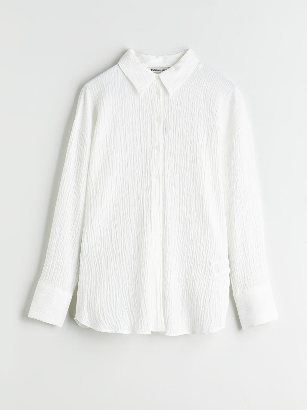 LCWAIKIKI Classic Textured Oversize Women's Shirt -S5RF64Z8-Q6K