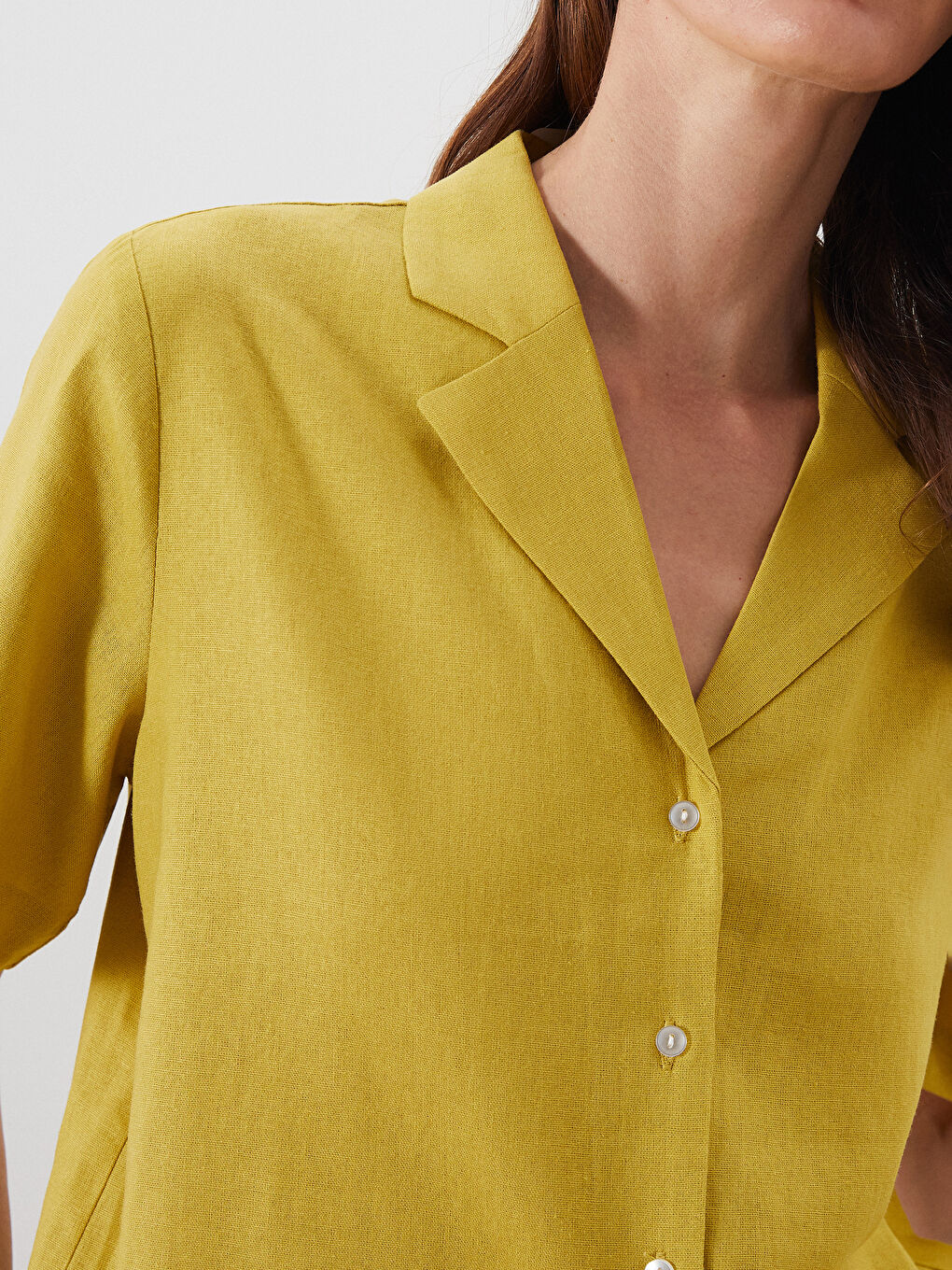 Ženska košulja od mešavine lana-2