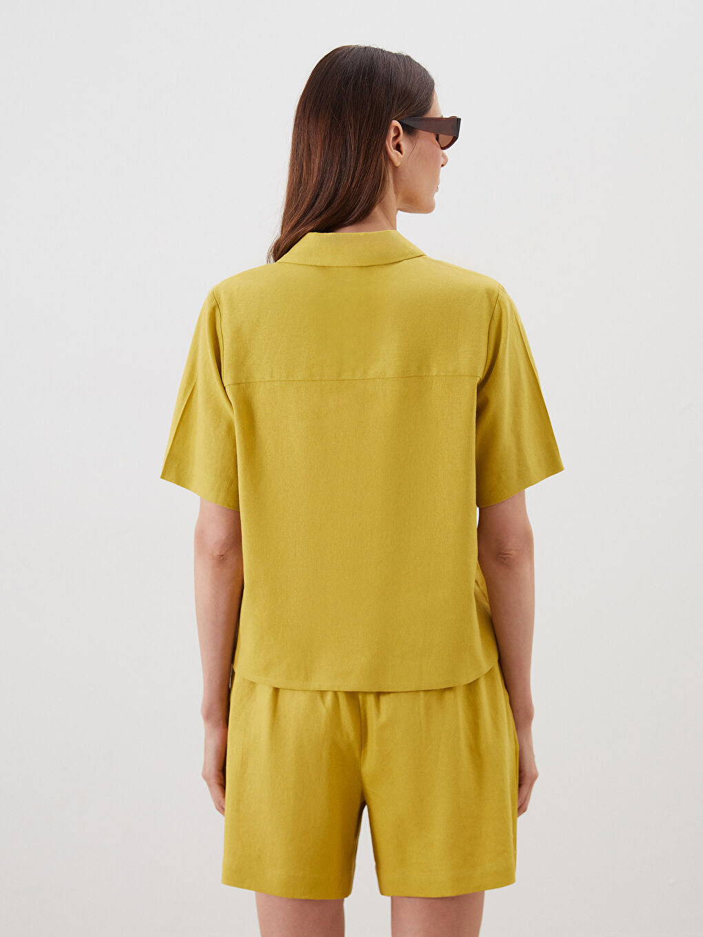 Ženska košulja od mešavine lana-3